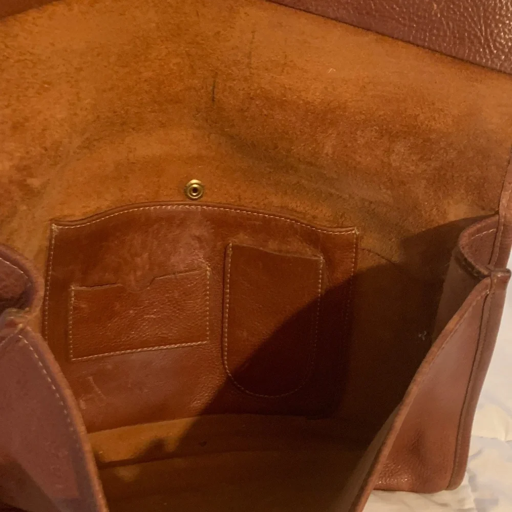 Brown Aston Leather Men's or Women's briefcase laptop portfolio Bag